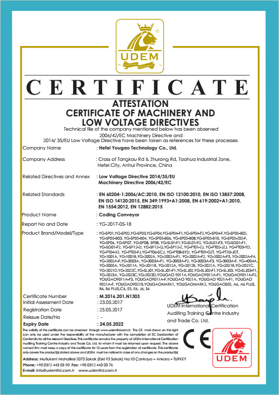 Çin Hefei Luox Yougao Technology Co., Ltd. Sertifikalar